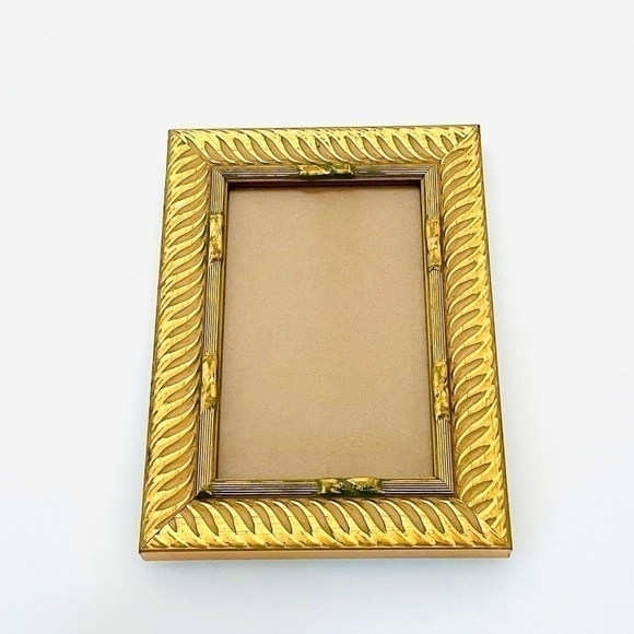 3x Antique Real Wood Hand Carved Textured Picture Photo Frames - Picture 4 of 7